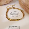 Dettagli del bracciale a catena barbazzale dorata 5mm in acciaio inossidabile con specifiche - Bracciale / Oro