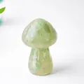 Resin mushroom decor with green natural crushed stones for home desktop display - Style ① Green Dongling