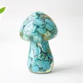 Resin crystal mushroom ornament with blue turquoise stones and gold foil flakes - Style ① Turquoise
