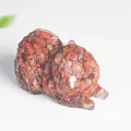 Resin Pomeranian dog ornament with deep reddish-brown crystal texture for home decoration - Red Jasper
