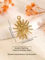 Ciondolo sole sorridente in acciaio inossidabile dorato per collane e bracciali DIY - Sun Face Design