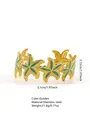 Bracciale rigido a stella marina in acciaio dorato con smalto verde acqua e misure - FYD6260SZ / Blu