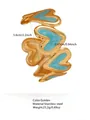 Bracciale rigido aperto a cuore in acciaio dorato con dettagli in smalto azzurro - FYD6258SZ / Blu