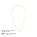 Collar minimalista de cadena de serpiente en acero inoxidable chapado en oro 18K - Dorado