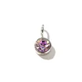 Lavender purple birthstone pendant with 8mm faceted crystal and silver base - 16th Month - Violet Glow