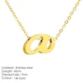 Minimalist 14k gold plated stainless steel necklace featuring a lowercase letter a pendant - Lowercase Letter a Style / Letter A - Gold