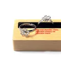 Anillos ajustables de flor de cerezo con pétalos huecos y circón sobre madera - Flor Hueca con Zirconia (Color Acero)