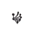 Pendiente de acero inoxidable negro estilo gótico con cinco garras y diseño industrial - Estilo de Garra de Puntas / Estilo Negro