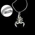 Gothic silver scorpion pendant necklace with thick curb chain and lobster clasp detail - Scorpion / 304 Stainless Steel Chain