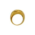 Minimalist 18K gold-plated stainless steel dome ring with a polished wide band finish - US 5 / Gold