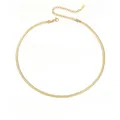 Elegante platte slangenketting verguld met 14k goud en verstelbare karabijnsluiting - Goud (YX25110) / 3MM-35+8CM