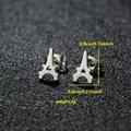 Gros plan des boucles d'oreilles Tour Eiffel avec détails précis des dimensions et du poids - Tour Eiffel