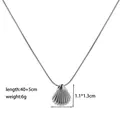 Elegante collana con ciondolo a conchiglia dorata con catena a serpente regolabile - Collana a Serpente Conchiglia (Acciaio)