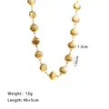 Collana in acciaio al titanio dorato con ciondoli a conchiglia, 46+5cm di lunghezza - Collana Conchiglie Multiple (Oro)