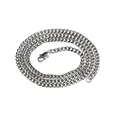 Herren 5mm Silber Gliederkette aus Edelstahl mit Karabinerverschluss für Männer - 45cm / 5MM-Quadratischer Verschluss / Silber