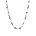 Minimalist silver titanium steel thorn link chain necklace for men with industrial design - A6005 Necklace (45cm)