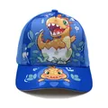 Casquette de baseball bleue pour enfants avec motif dinosaure sortant de son œuf - Réglable / Bleu