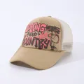 Gorra trucker caqui con estampado graffiti WORKING HERO y malla transpirable - Caqui