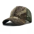 Casquette de baseball camouflage pour hommes avec filet respirant et visière courbée - Réglable / Camouflage 1