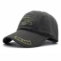 Taktische Navy SEALs Camouflage-Basecap in Dunkelgrau mit detaillierter Stickerei - Verstellbar / Armeegrün