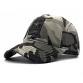U.S. Army Baseballkappe im Waldtarnmuster mit besticktem Sternlogo und gebogenem Schirm - Camouflage