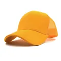 Cappello trucker giallo acceso traspirante in mesh con visiera in cotone e fibbia regolabile - Regolabile / Giallo