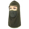 Passamontagna termico invernale verde militare in pile con maschera traspirante Air Flow - Taglia unica / Verde militare
