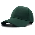 Klassische dunkelgrüne Baseballkappe aus Twill-Baumwolle mit Six-Panel-Design und gebogenem Rand - Dunkelgrün