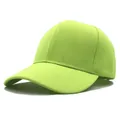 Klassische neon-grüne Baseballkappe aus Baumwoll-Twill mit verstellbarem gebogenem Schirm - Fluoreszierendes Grün