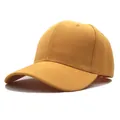 Klassische senfgelbe Baseballkappe aus hochwertiger Twill-Baumwolle mit gebogenem Rand - Orange