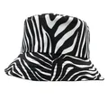 Cappello a secchiello zebrato bianco e nero classico per protezione solare all'aperto - 56-58 / Stampa Zebra Bianco e Nero (Nero)