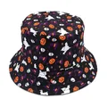 Halloween vissershoed met prints van pompoenen, spoken en schedels voor trendy look - 56-58cm / Pompoen en Geest Stijl