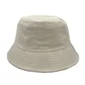Klassischer beige Fischerhut aus Baumwolle mit parallelen Nähten und Sonnenschutz-Krempe - Beige
