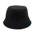 Klassischer schwarzer Anglerhut aus Baumwolle für Damen und Herren in schlichtem Design - Schwarz
