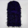 Lilane Strick-Sturmaske Balaclava mit Used-Look-Fransen und Camouflage-Struktur - Einheitsgröße / Lila