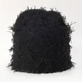 Berretto in maglia mimetica nera con trama in morbido peluche per calore invernale intenso - Taglia unica / Nero