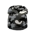 Winter knit beanie featuring a classic black and grey camouflage jacquard pattern - One Size / Dark Grey Camouflage