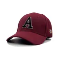 Burgundy cotton baseball cap with letter A embroidery for outdoor leisure sun protection - Burgundy / Adult Head Circumference 56-60CM