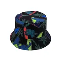 Bob enfant noir avec imprimé dinosaure surfeur pour protection solaire extérieure - Enfants 54cm / Style Dinosaure Surfeur (Style 1)