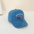 Casquette en denim bleu pour enfants avec lettrage Motor Club et broderie auto - 52-54CM de Tour de Tête / Bleu