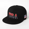 Klassieke zwarte USA hip-hop snapback pet met 3D-borduurwerk en Amerikaanse vlag - Hoofdomtrek Volwassenen 56-60CM / Zwart