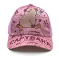 Pink Capybara baseball cap for kids with cute cartoon prints and wide brim for sun protection - 50-54CM Circumference / Style 3 Pink