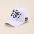 Casquette trucker blanche en mesh avec broderie numéro 93 noire et écusson GP Malaysia - Réglable / Blanc