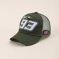 Casquette trucker vert armée avec broderie racing 93 et écusson drapeau latéral - Réglable / Vert