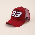 Casquette trucker rouge en mesh avec broderie 93 et écusson drapeau GP Malaysia - Réglable / Bordeaux