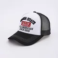 Golden State embroidered trucker hat with breathable mesh and black and white contrast - Adjustable / Black & White