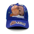 Dark blue Capybara cartoon baseball hat for children with cute orange print and flat brim - 50-54CM Circumference / Lemonade Blue