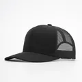 Klassische schwarze Mesh-Trucker-Mütze mit gebogenem Schirm und Netzrückseite - Verstellbar / Schwarz