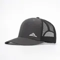 Casquette trucker gris foncé avec broderie montagne et maille respirante pour l'extérieur - Réglable / Gris