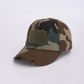 Detail der taktischen Camouflage-Kappe mit Python-Muster und Klettverschluss-Patchbereich - Erwachsene 56-60cm / Grüne Tarnung